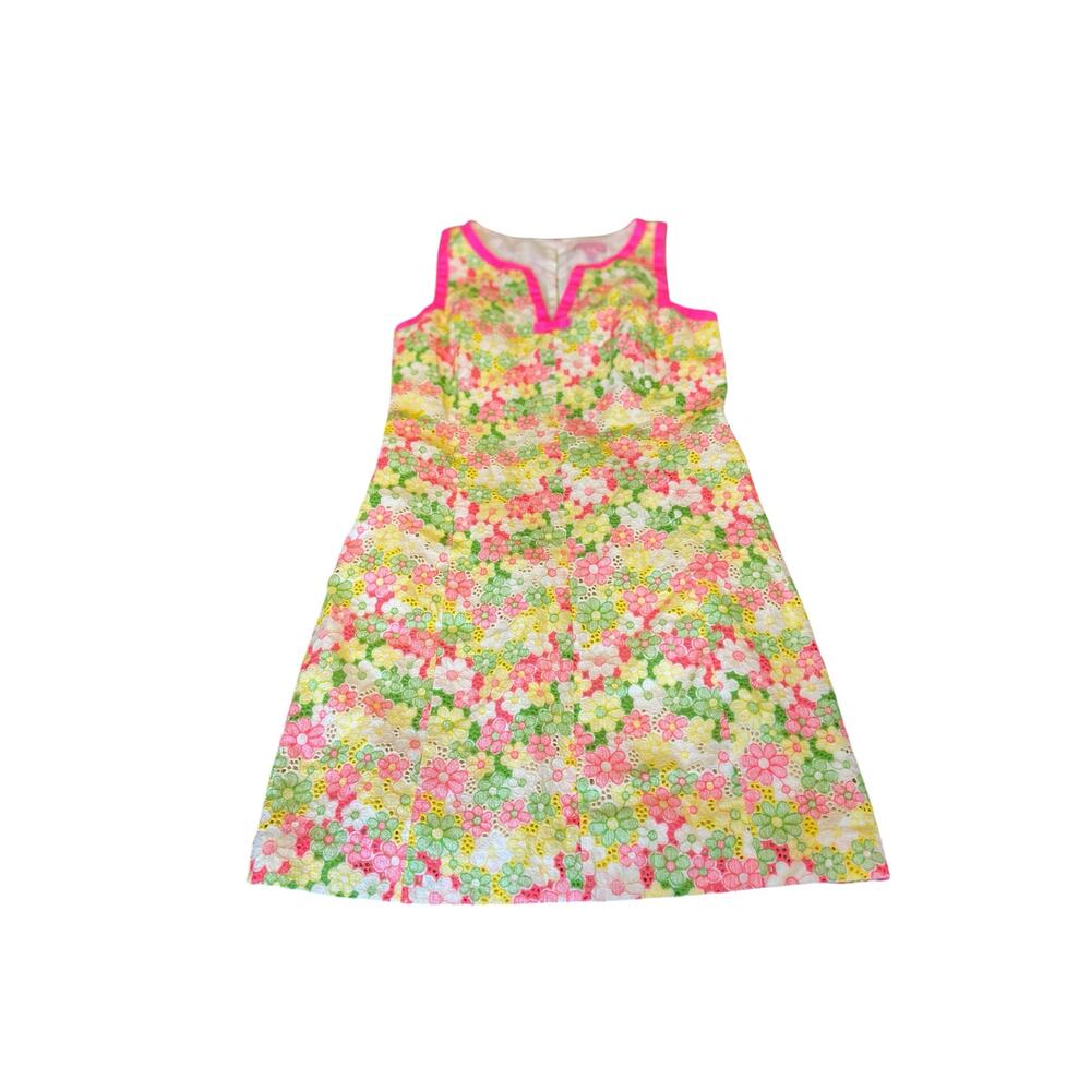 Lilly Pulitzer Percy Dress size 6 Floral Sunbonnet eyelet lace